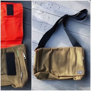 [EUC] Jack Spade Crossbody Shoulder/Messenger Bag [green/orange/men's]